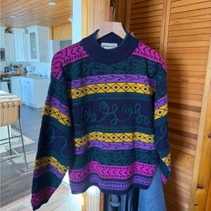 Lord Issac’s Colorful Patterned Sweater vintage
